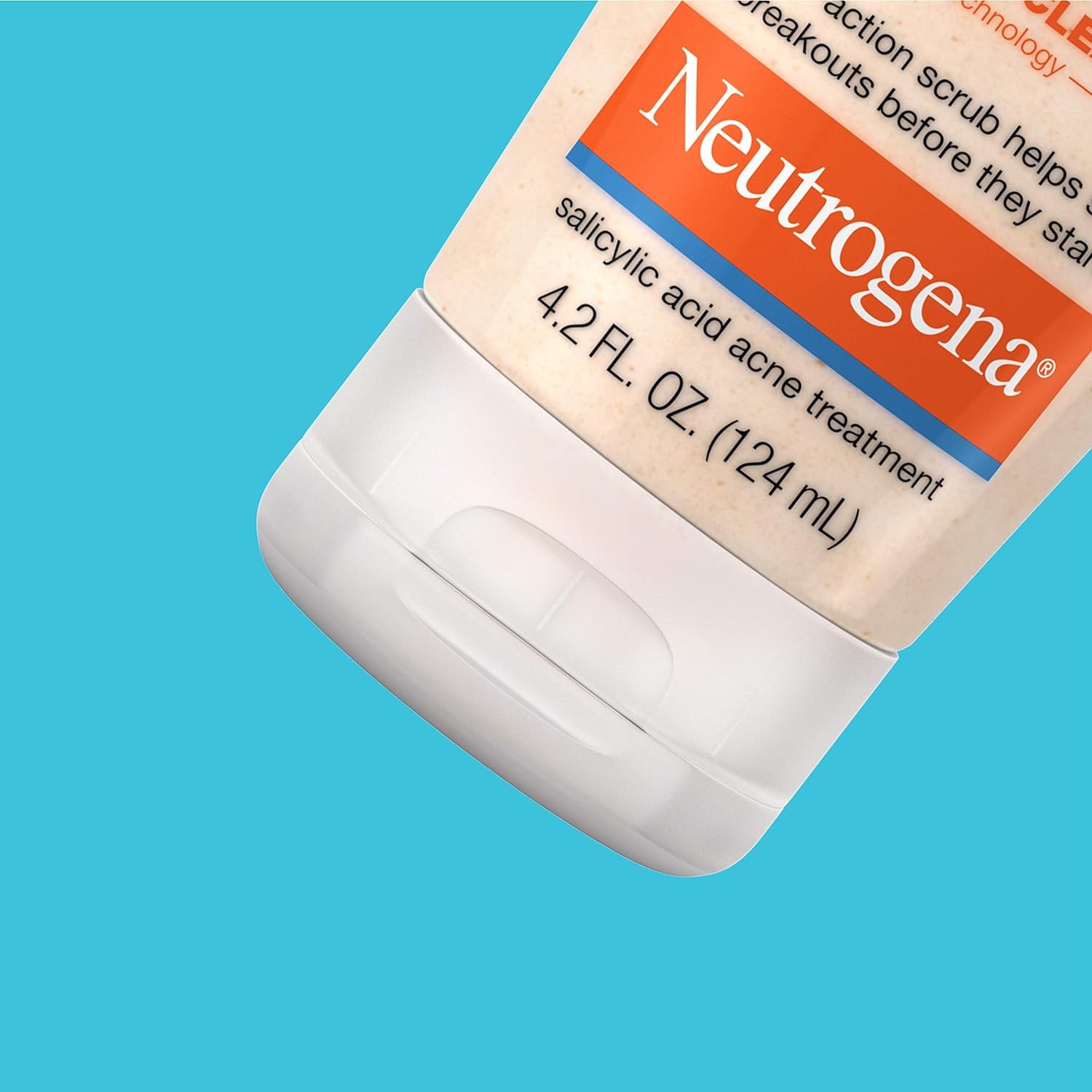 Neutrogena Oil - Free Acne Face Scrub, 2% Salicylic Acid Acne Treatment Medicine, Daily Face Wash to help Prevent Breakouts, Oil Free Exfoliating Facial Cleanser for Acne - Prone Skin, 4.2 fl. oz - 24hrsmart