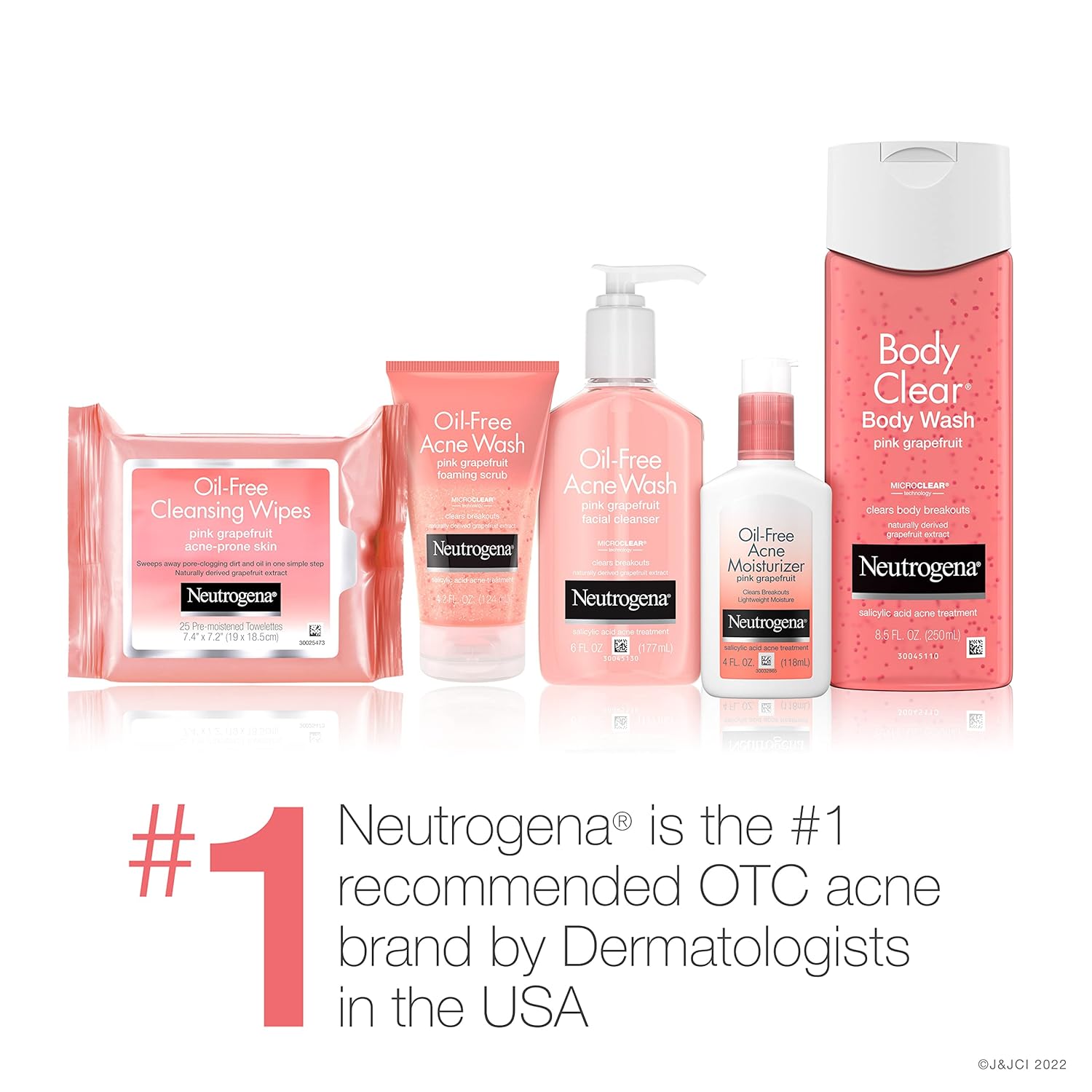 Neutrogena Oil Free Pink Grapefruit Acne Treatment Face Wash with Vitamin C, 2% Salicylic Acid, Gentle Foaming Facial Scrub to Treat & Prevent Breakouts, 6.7 Fl Oz, Pack of 3 - 24hrsmart