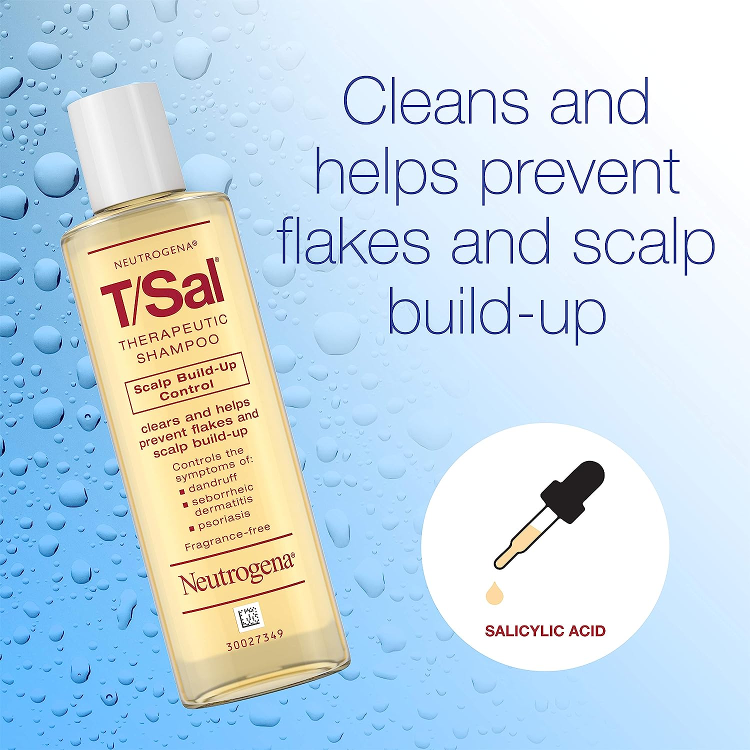 Neutrogena T/Sal Therapeutic Shampoo for Scalp Build - Up Control with Salicylic Acid, Scalp Treatment for Dandruff, Scalp Psoriasis & Seborrheic Dermatitis Relief, 4.5 fl. oz - 24hrsmart