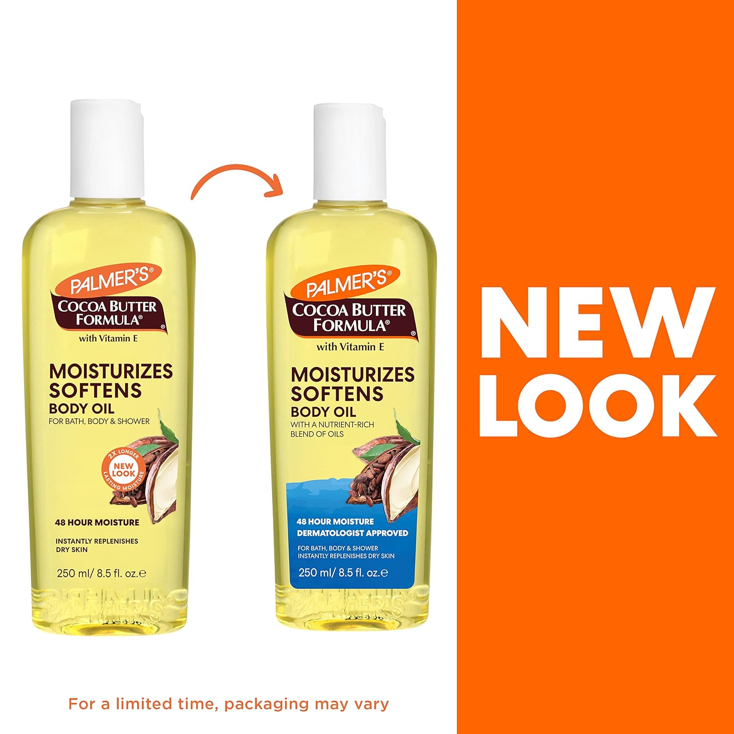 Palmer's Cocoa Butter Moisturizing Body Oil with Vitamin E, Radiant Looking Glow and Skin Hydration, Instant Absorption, Bath, Body and Shower, 8.5 Ounces - 24hrsmart