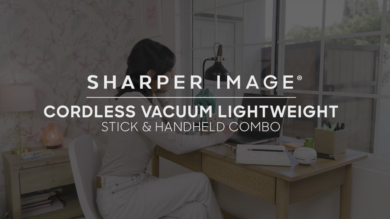 Sharper Image 2-in-1 Cordless Stick & Handheld Vacuum Cleaner, Brushed Motor, Lightweight Portable Design