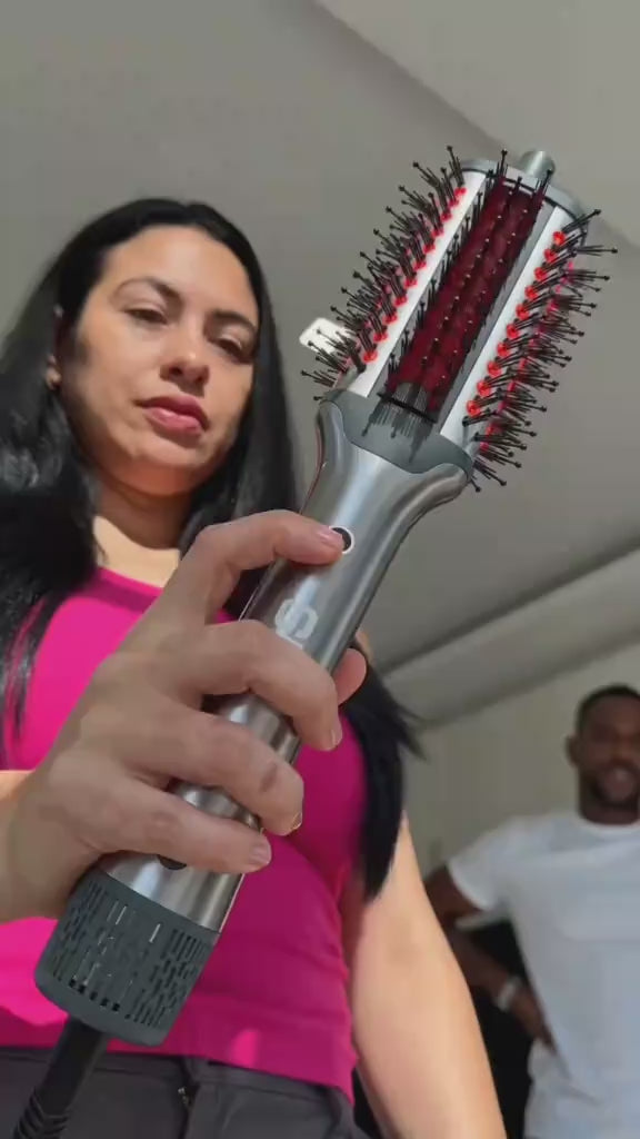 SLF Red Light Therapy 5-in-1 Ionic Dry Hair Brush Heat Comb for Smooth Shiny Hair Styling
