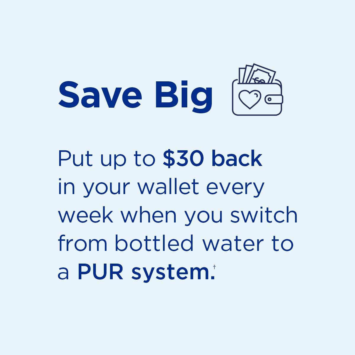 PUR Filtration PLUS Faucet Horizontal Mount Water Filtration System Chrome - 24hrsmart