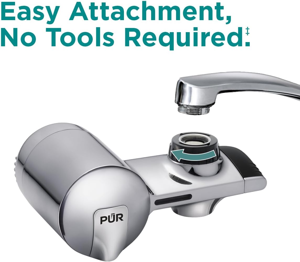 PUR Filtration PLUS Faucet Horizontal Mount Water Filtration System Chrome - 24hrsmart
