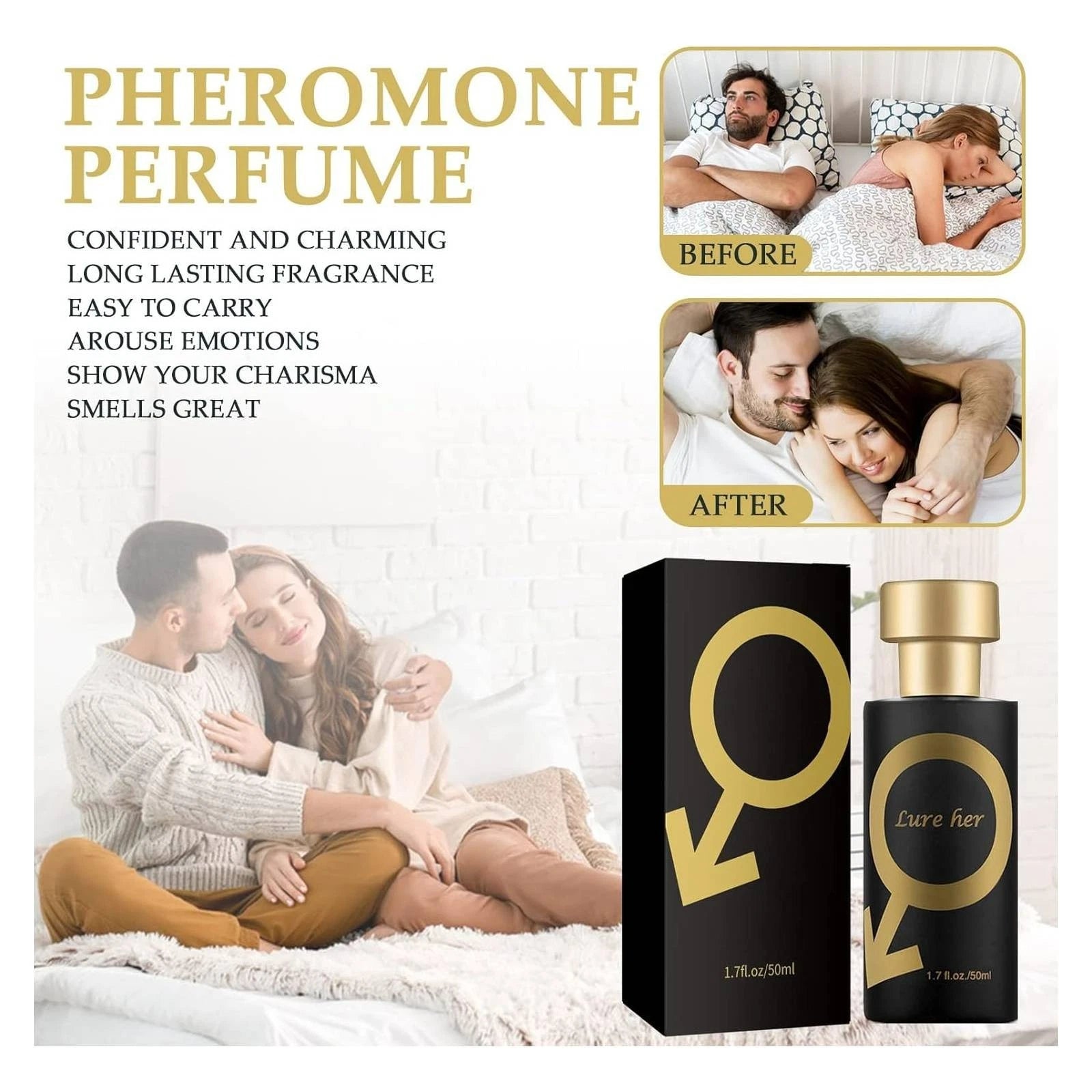 Lure Her men's pheromone fragrance oil for everyday grooming and special occasions.