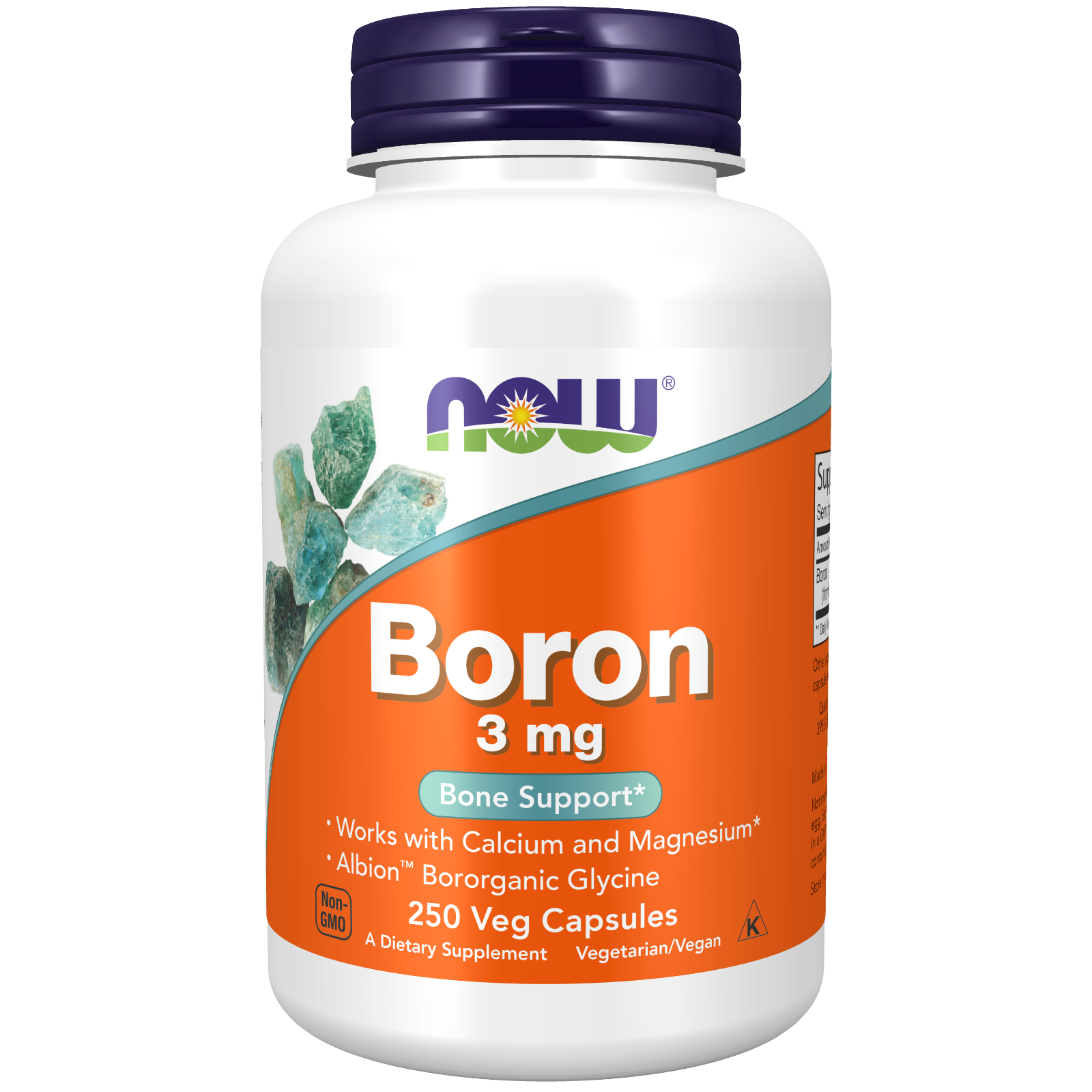 NOW Foods Boron, 3 mg, 250 Capsules 24Hr Smart