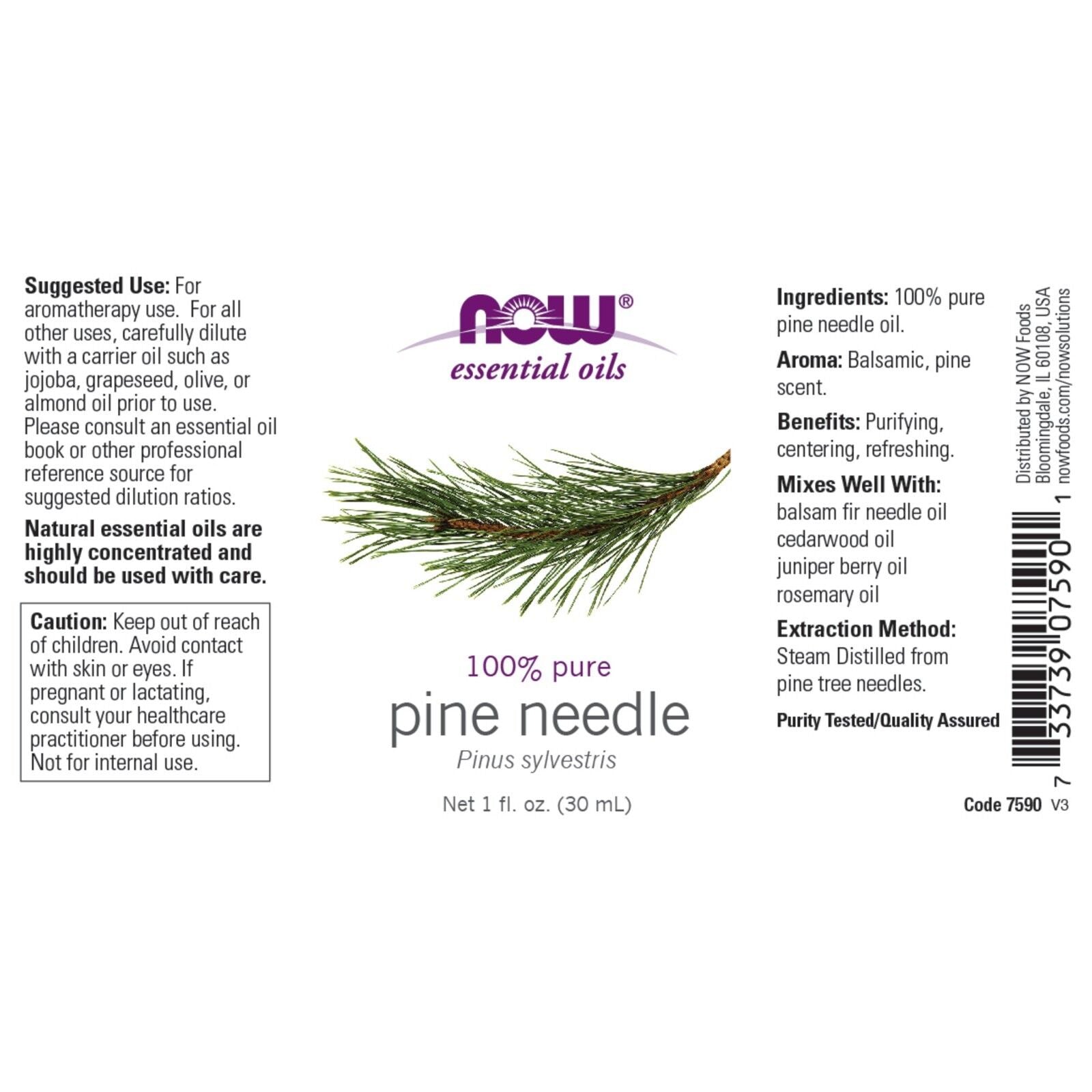 NOW Foods Pine Needle Oil, 1 fl. oz. 24Hr Smart