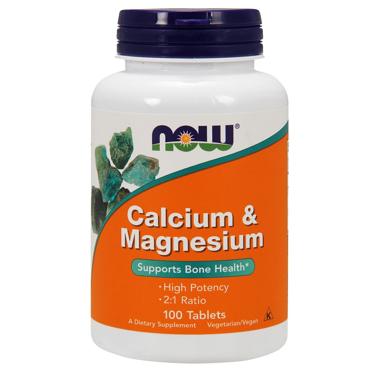 NOW Foods Calcium & Magnesium, 500/250 mg, 100 Tablets 24Hr Smart
