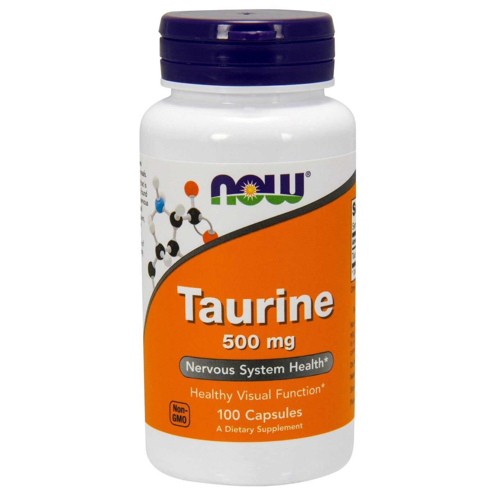 NOW Foods Taurine, 500 mg, 100 Capsules 24Hr Smart