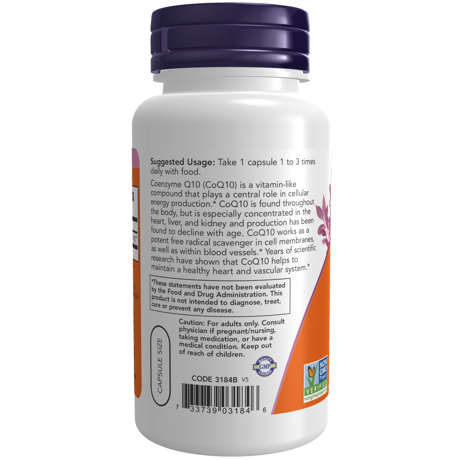 NOW Foods CoQ10, 30 mg, 60 Veg Capsules 24Hr Smart