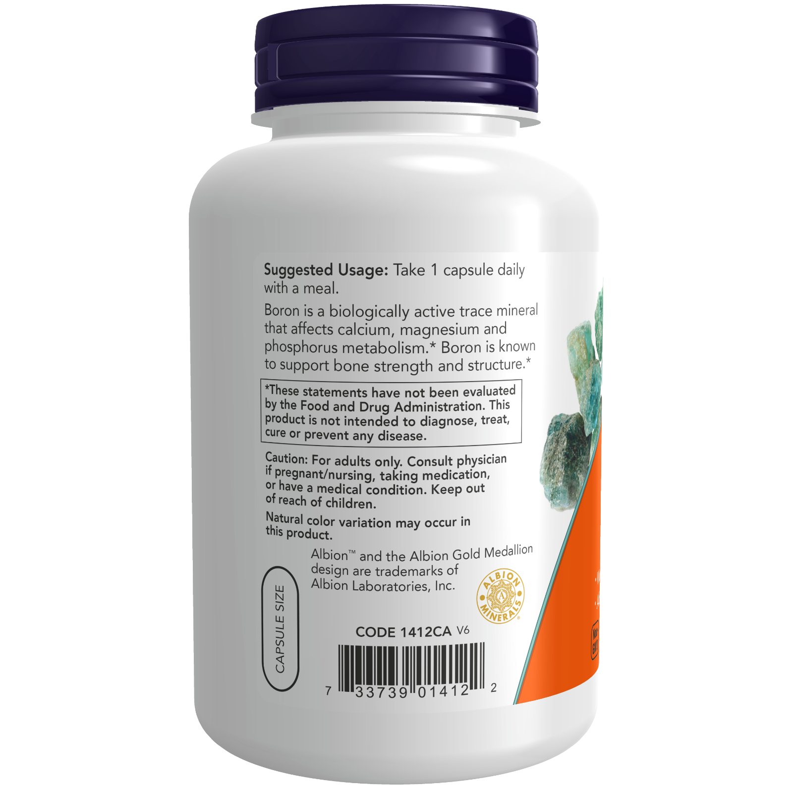 NOW Foods Boron, 3 mg, 250 Capsules 24Hr Smart