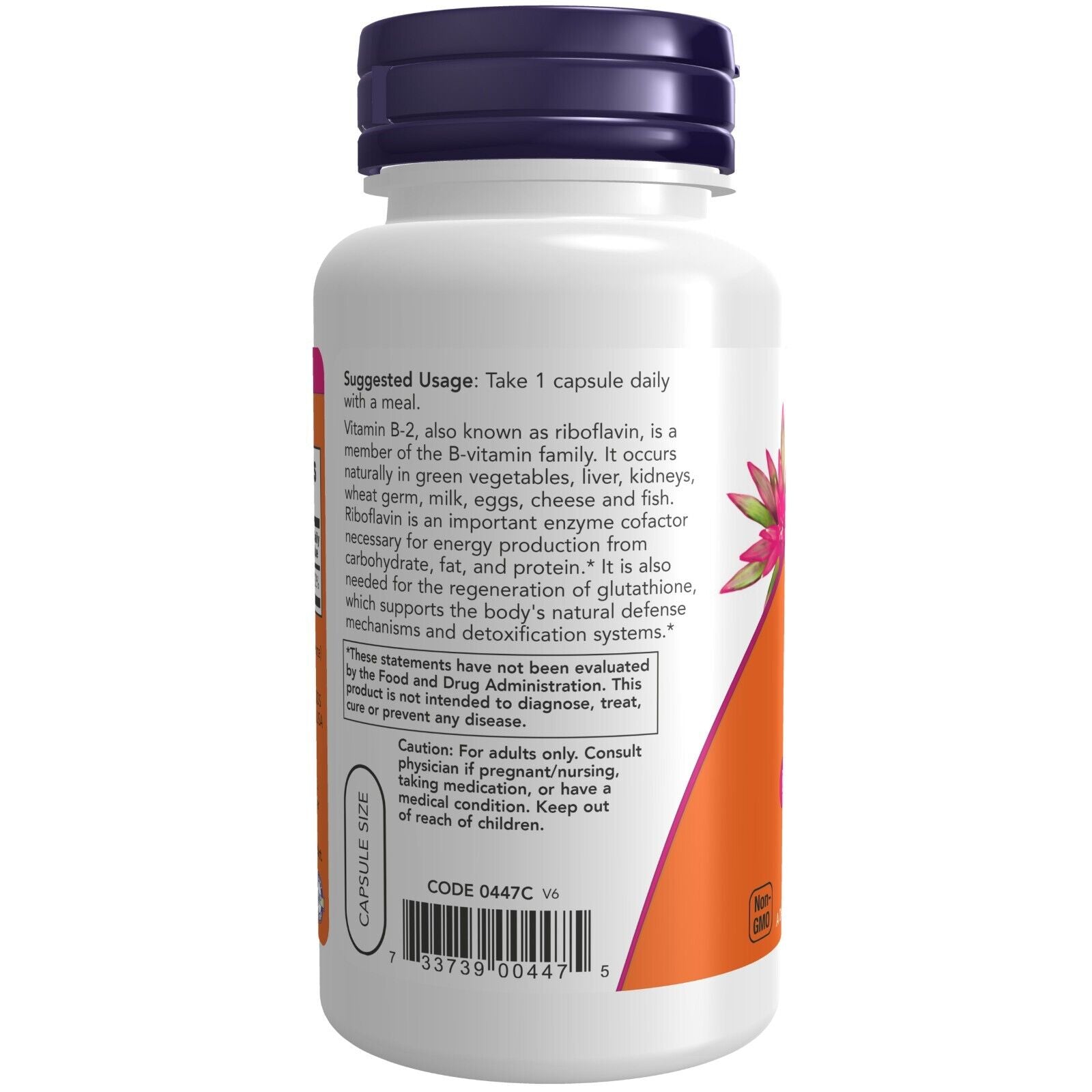 NOW Foods B-2 100 mg, 100 Veg Capsules 24Hr Smart