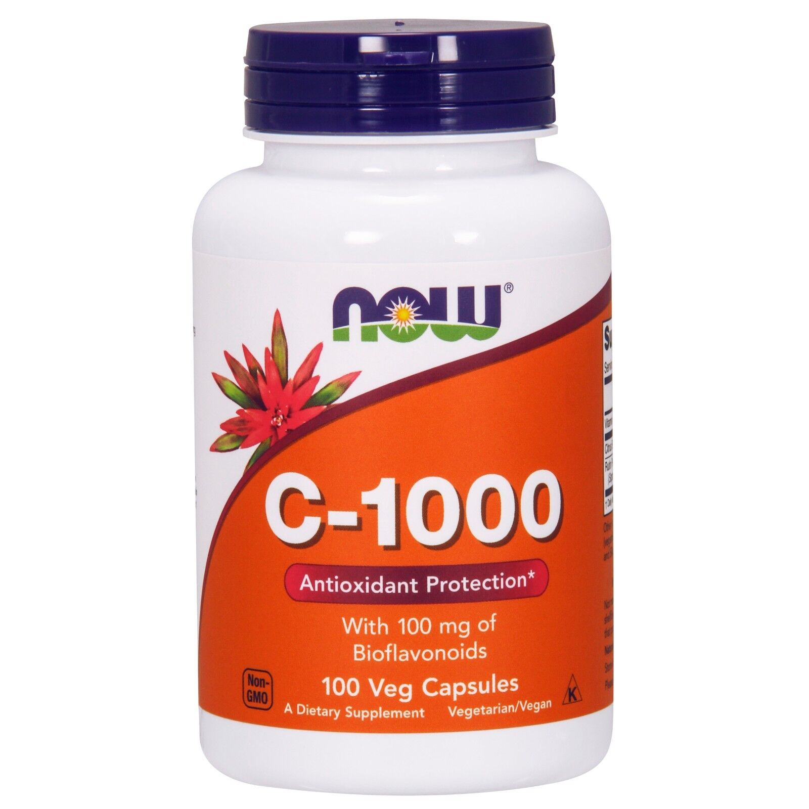 NOW Foods Vitamin C-1000, 100 Veg Capsules 24Hr Smart