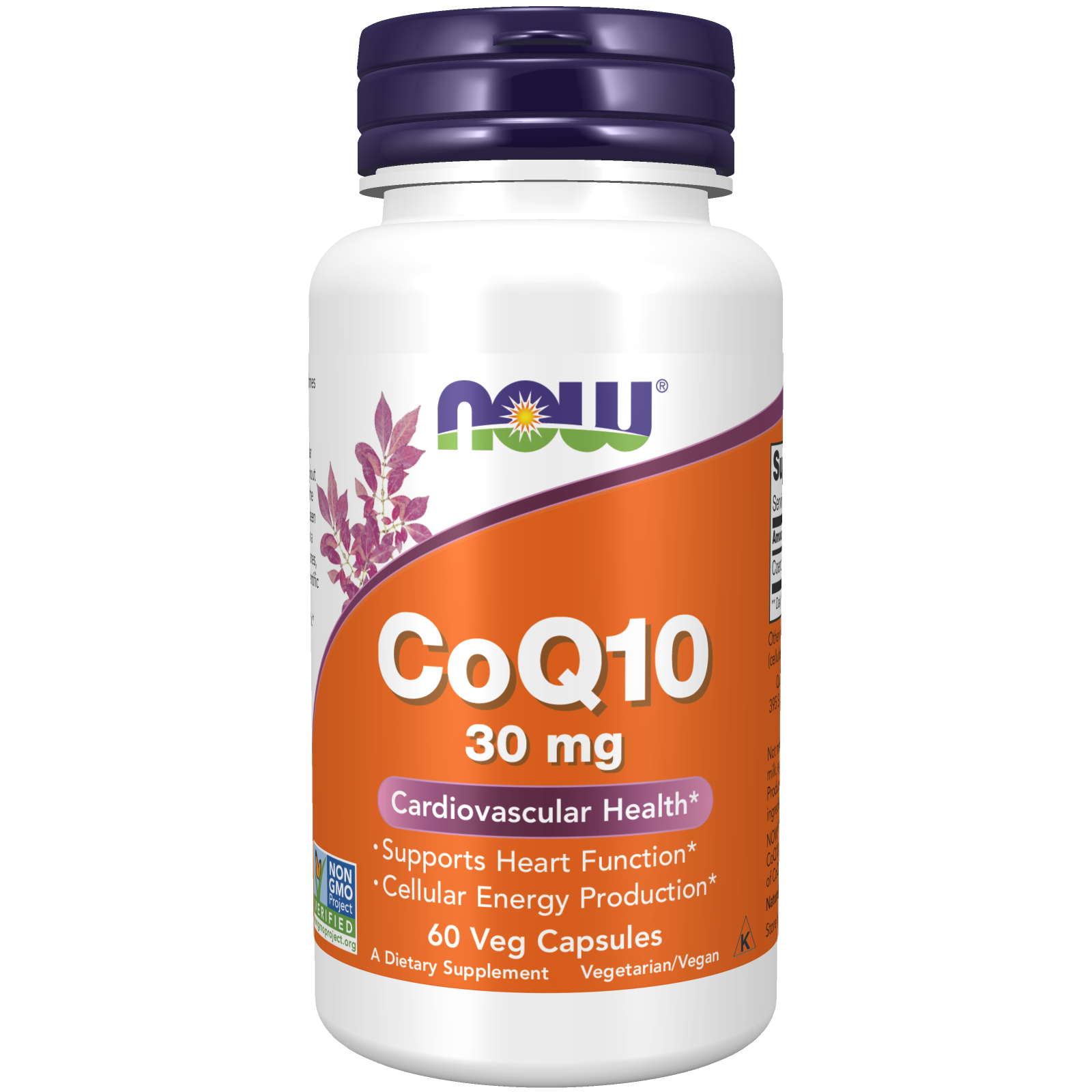 NOW Foods CoQ10, 30 mg, 60 Veg Capsules 24Hr Smart