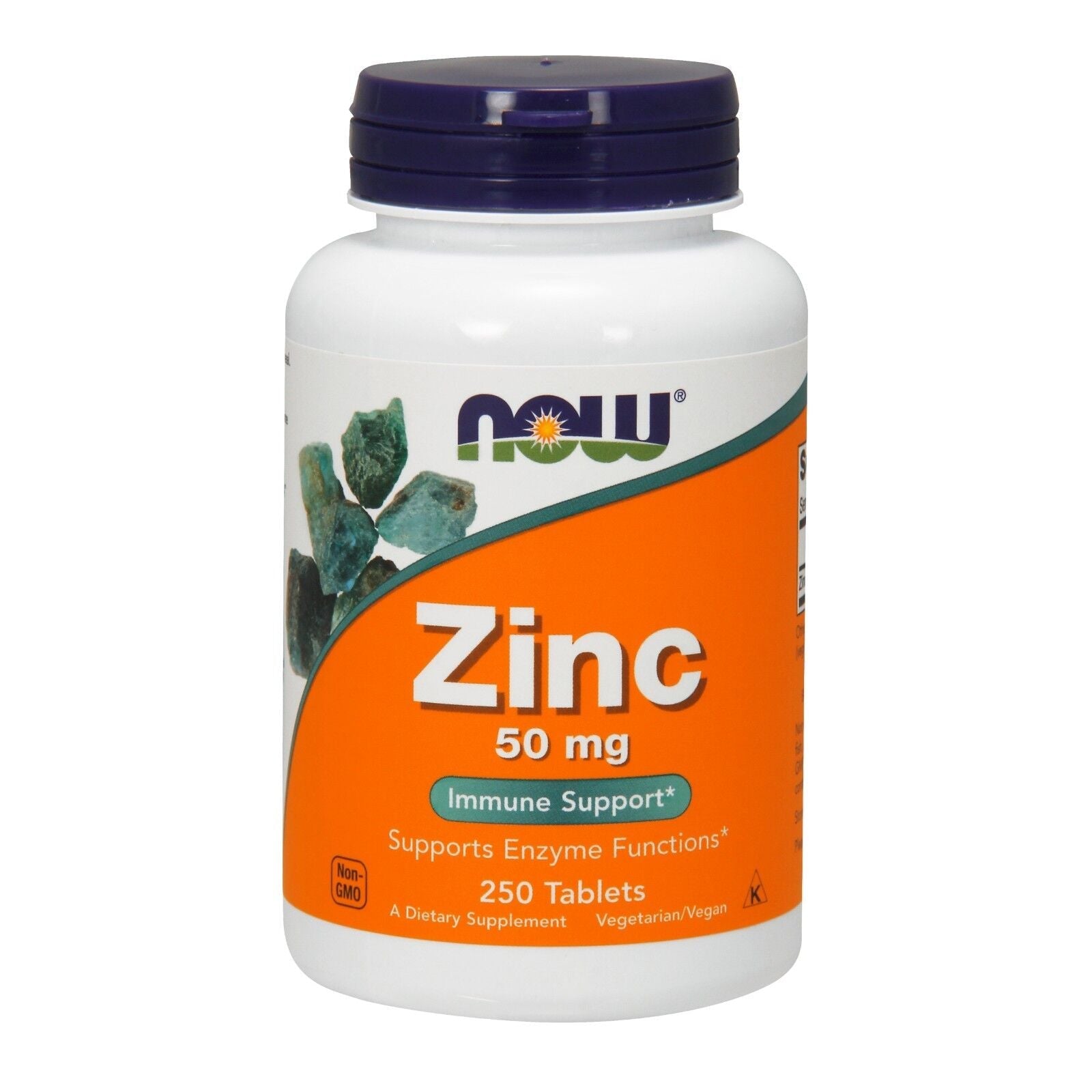 NOW Foods Zinc Gluconate, 50 mg, 250 Tablets 24Hr Smart