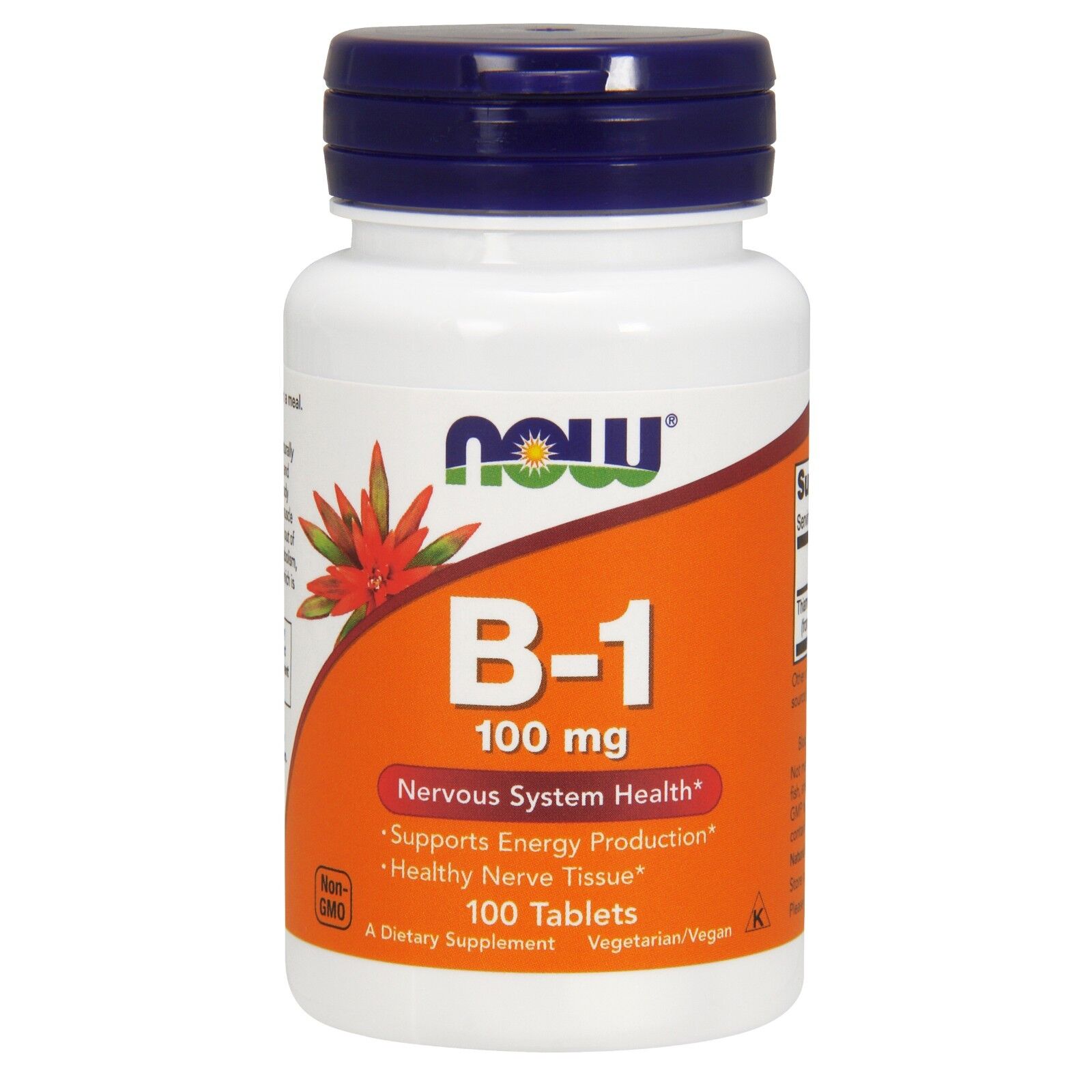 NOW Foods Vitamin B-1 100 mg, 100 Tablets 24Hr Smart