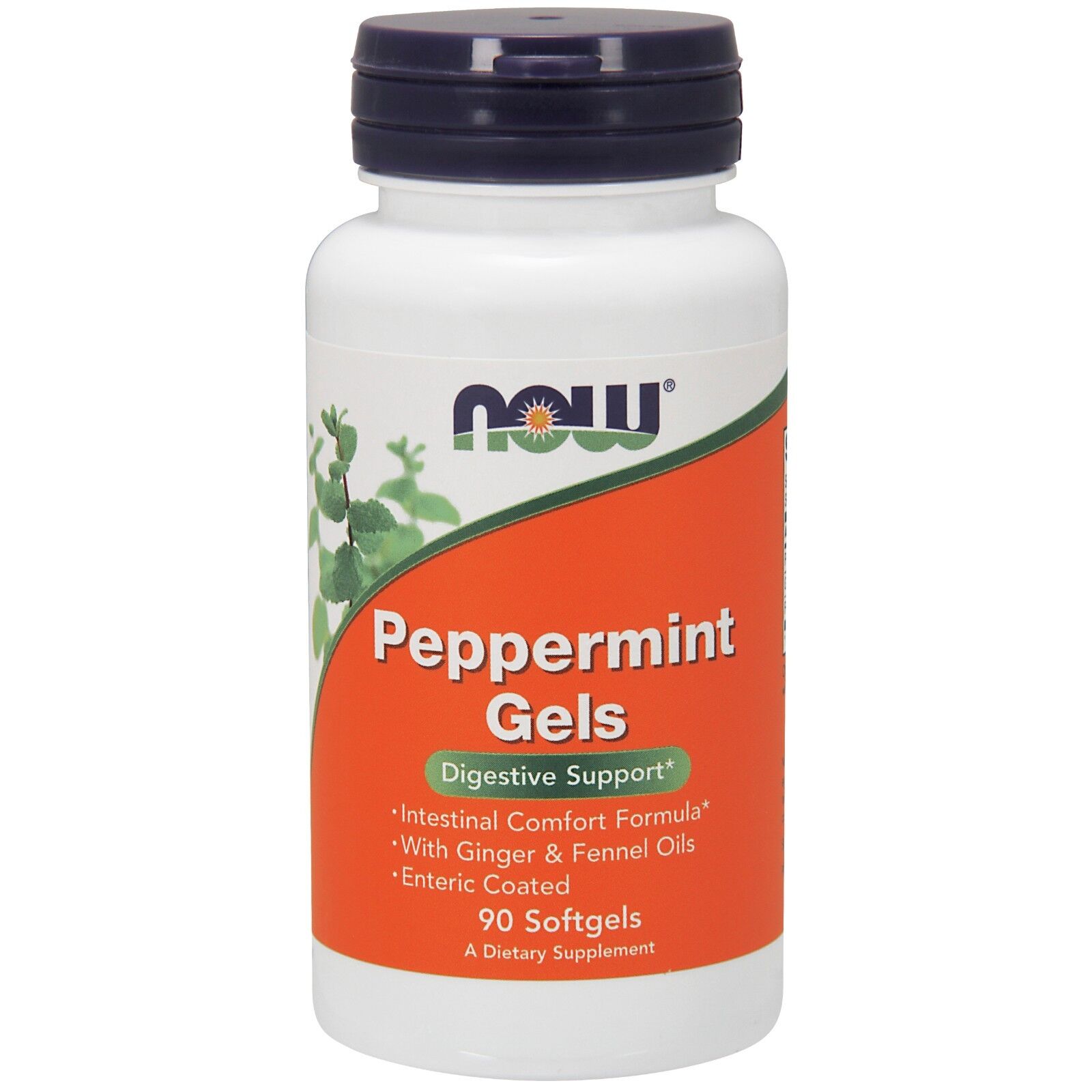 NOW Foods Peppermint Gels, 90 Soft gels 24Hr Smart
