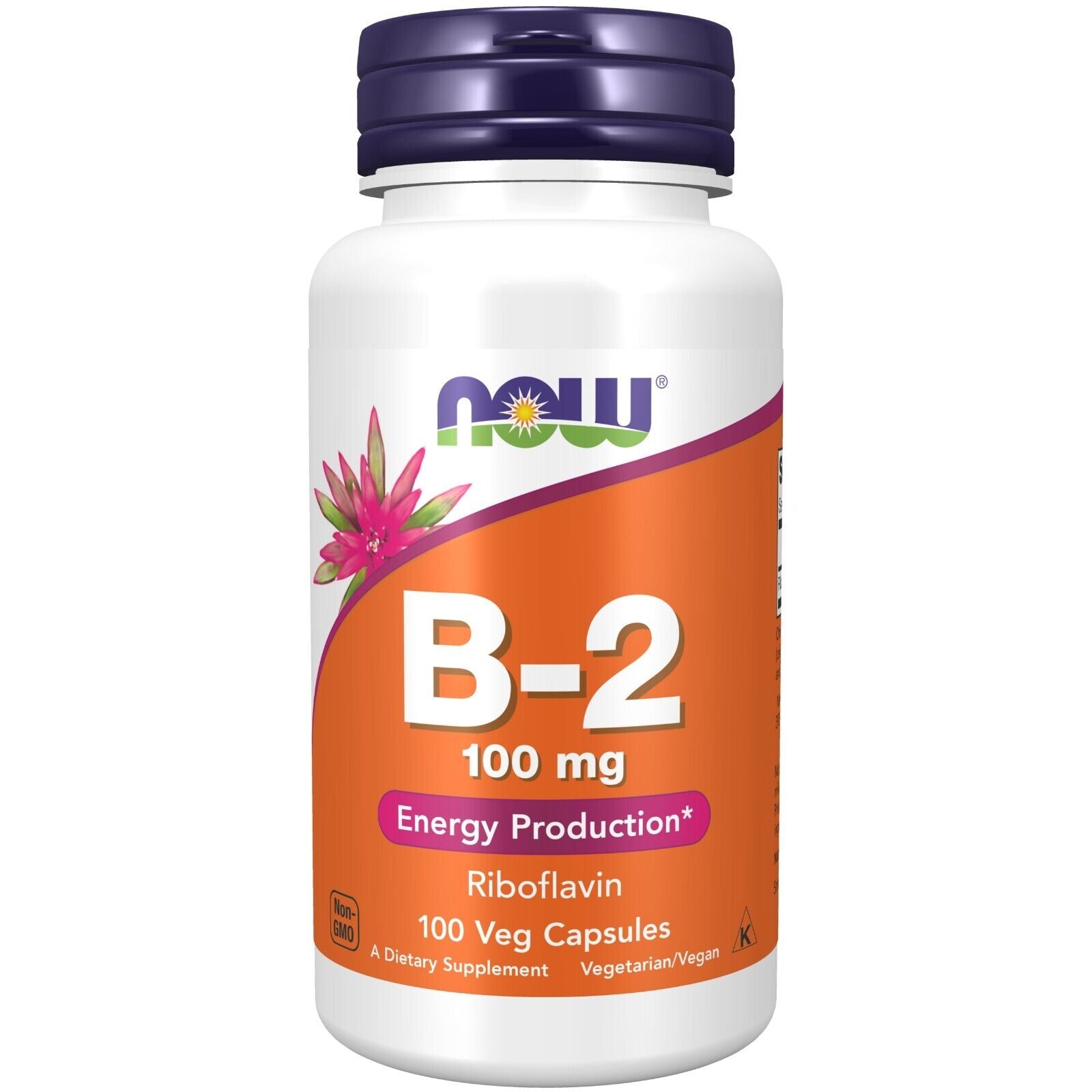 NOW Foods B-2 100 mg, 100 Veg Capsules 24Hr Smart