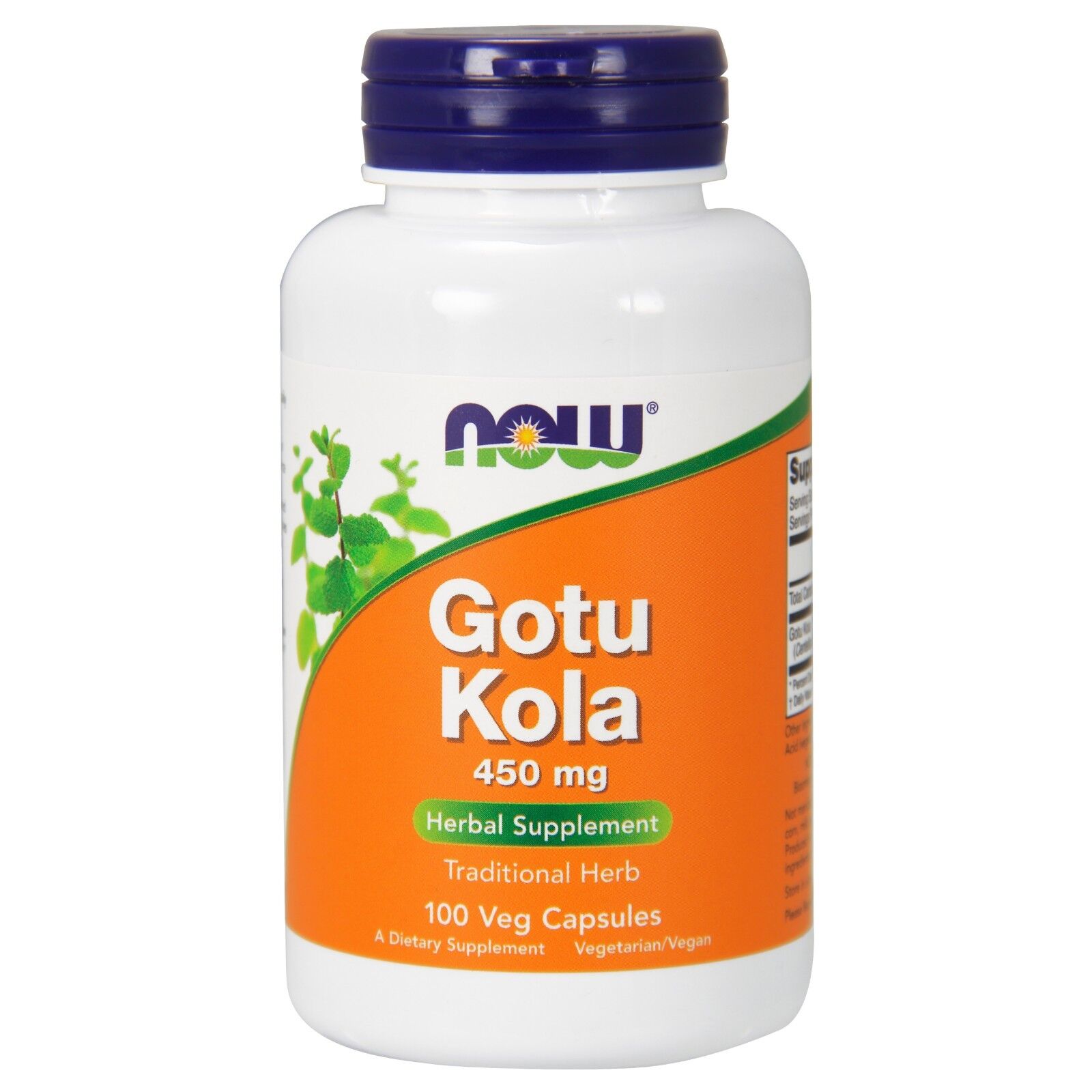 NOW Foods Gotu Kola, 450 mg, 100 Veg Capsules 24Hr Smart