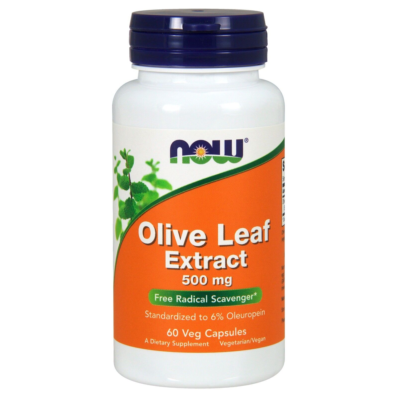 NOW Foods Olive Leaf Extract, 500 mg, 60 Veg Capsules 24Hr Smart