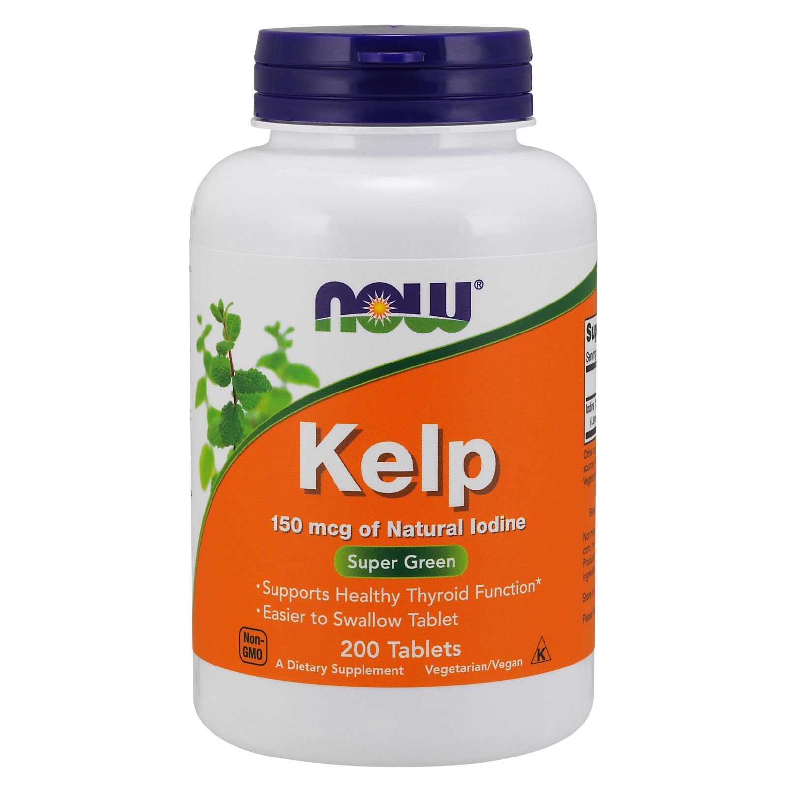 NOW Foods Kelp, 150 mcg, 200 Tablets 24Hr Smart