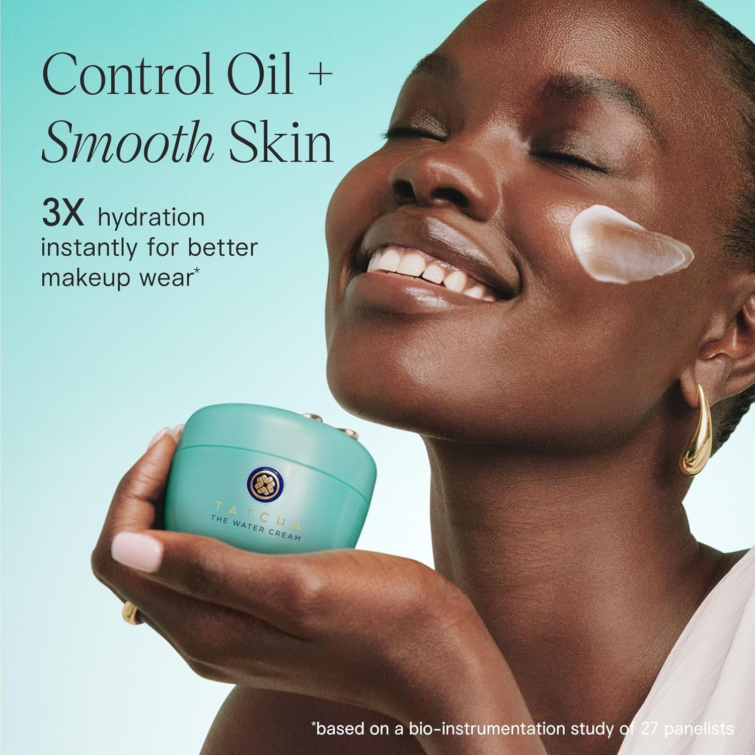 Tatcha THE WATER CREAM Oil - Free Pore Minimizing Moisturizer, Hydrating Gel 1.7oz - 24hrsmart