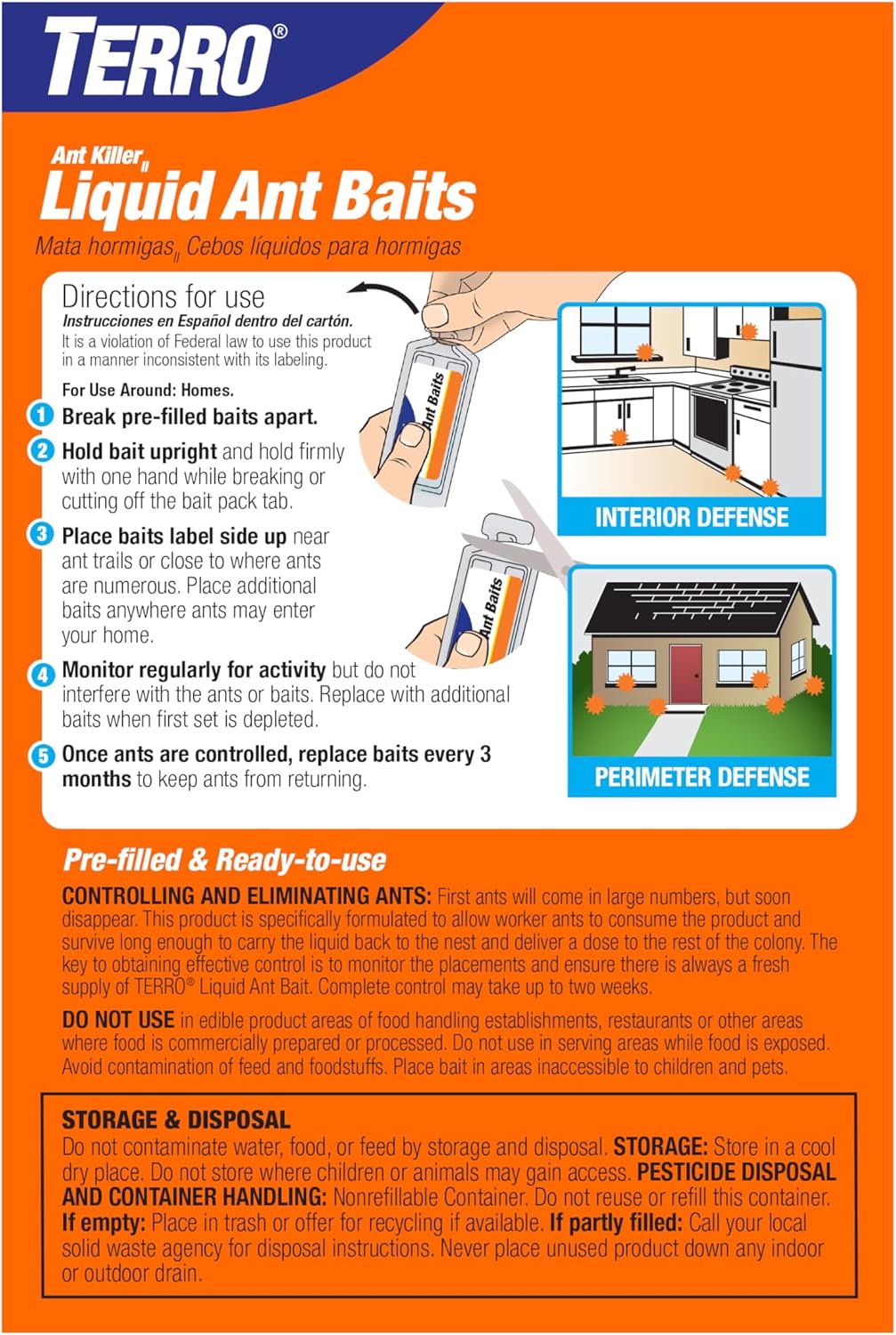 TERRO Ant Killer Bait Stations T300B - Liquid Bait to Eliminate Ants - Bait System - 12 Count Stations for Effective Indoor Ant Control - 24hrsmart
