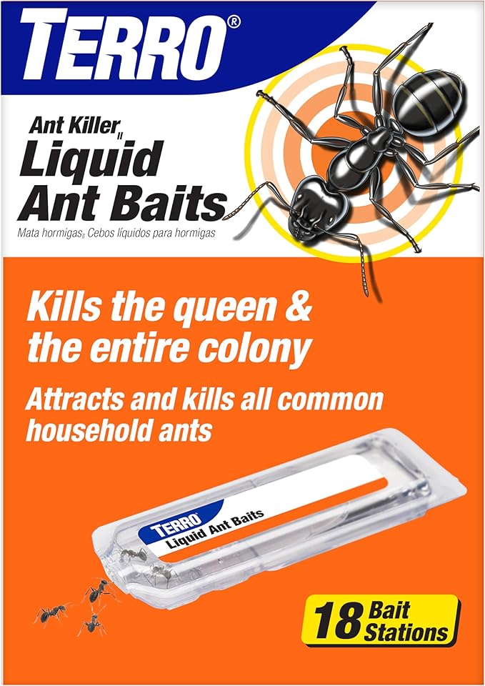 TERRO Ant Killer Bait Stations T300B - Liquid Bait to Eliminate Ants - Bait System - 12 Count Stations for Effective Indoor Ant Control - 24hrsmart