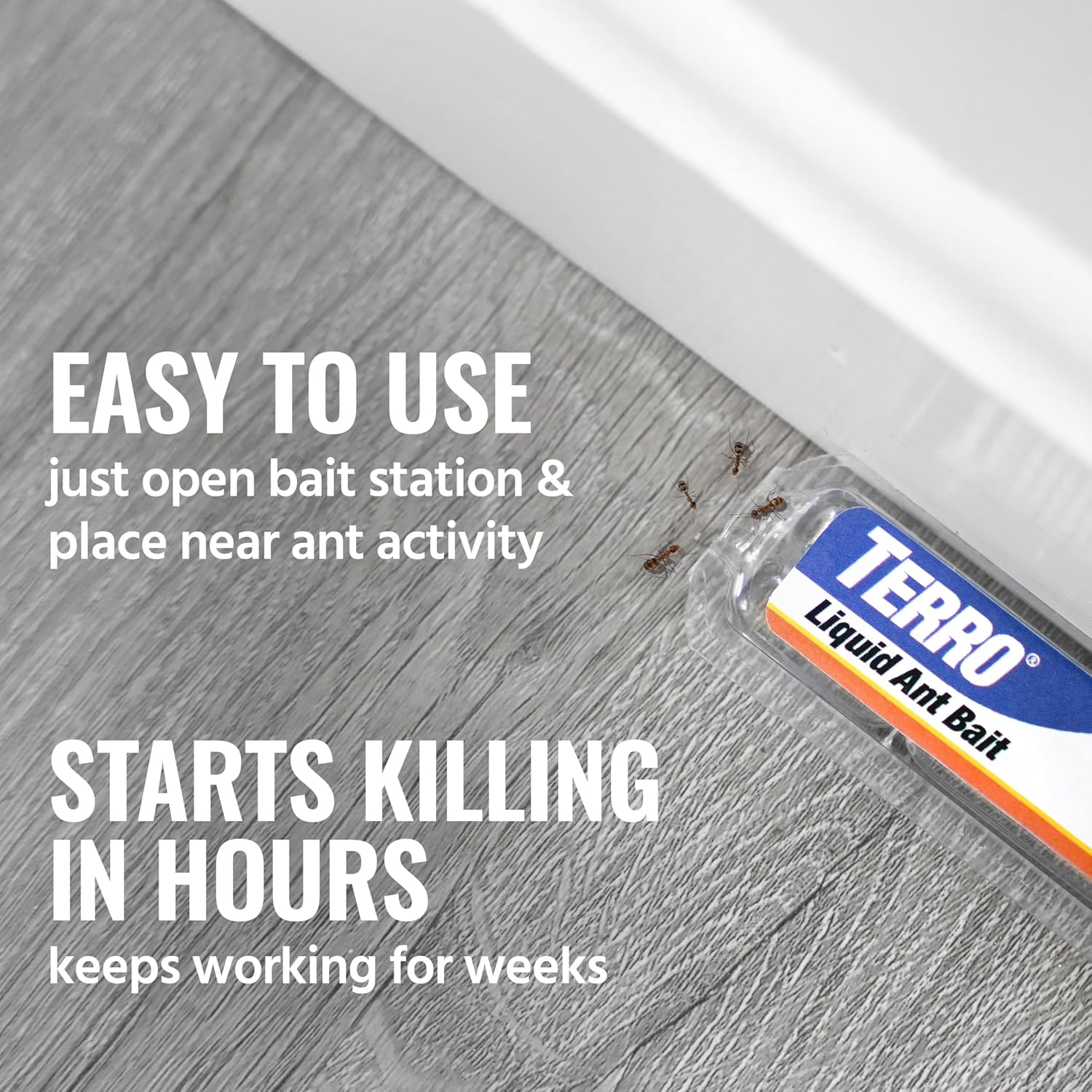 TERRO Ant Killer Bait Stations T300B - Liquid Bait to Eliminate Ants - Bait System - 12 Count Stations for Effective Indoor Ant Control - 24hrsmart