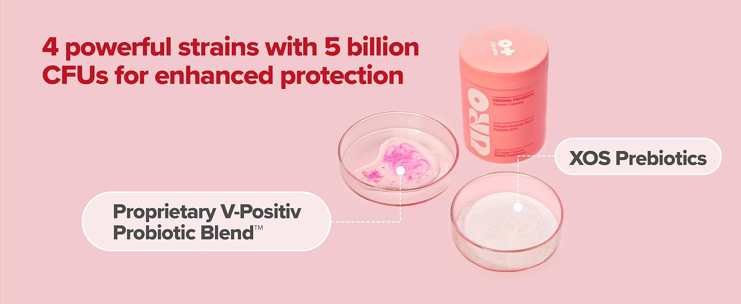 URO Vaginal Probiotics for Women pH Balance with Prebiotics & Lactobacillus Blend - Womens Health Supplement - Promote Healthy Vaginal Odor & Vaginal Flora, 60 Count - 24hrsmart