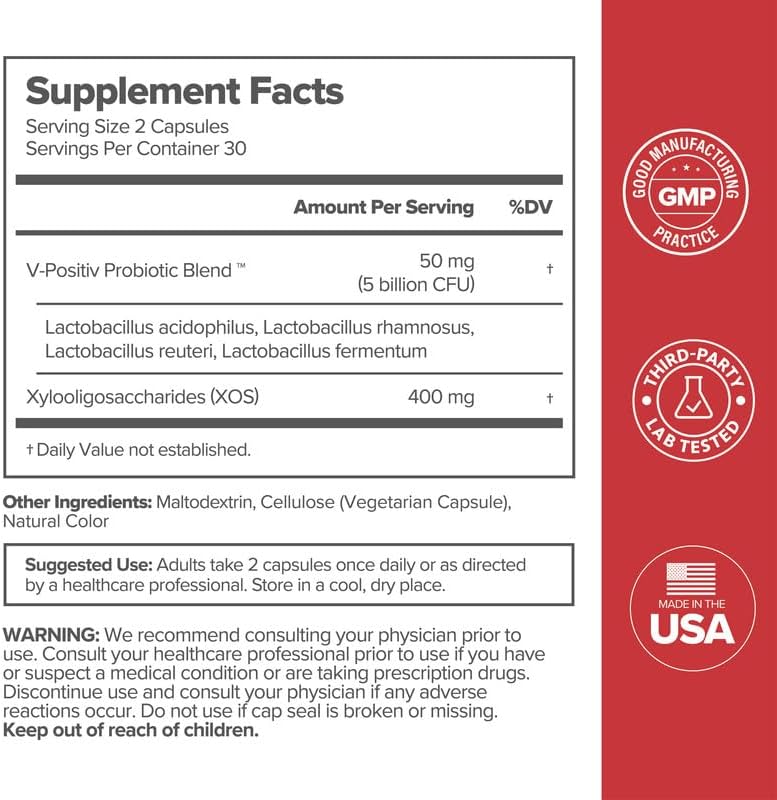 URO Vaginal Probiotics for Women pH Balance with Prebiotics & Lactobacillus Blend - Womens Health Supplement - Promote Healthy Vaginal Odor & Vaginal Flora, 60 Count - 24hrsmart