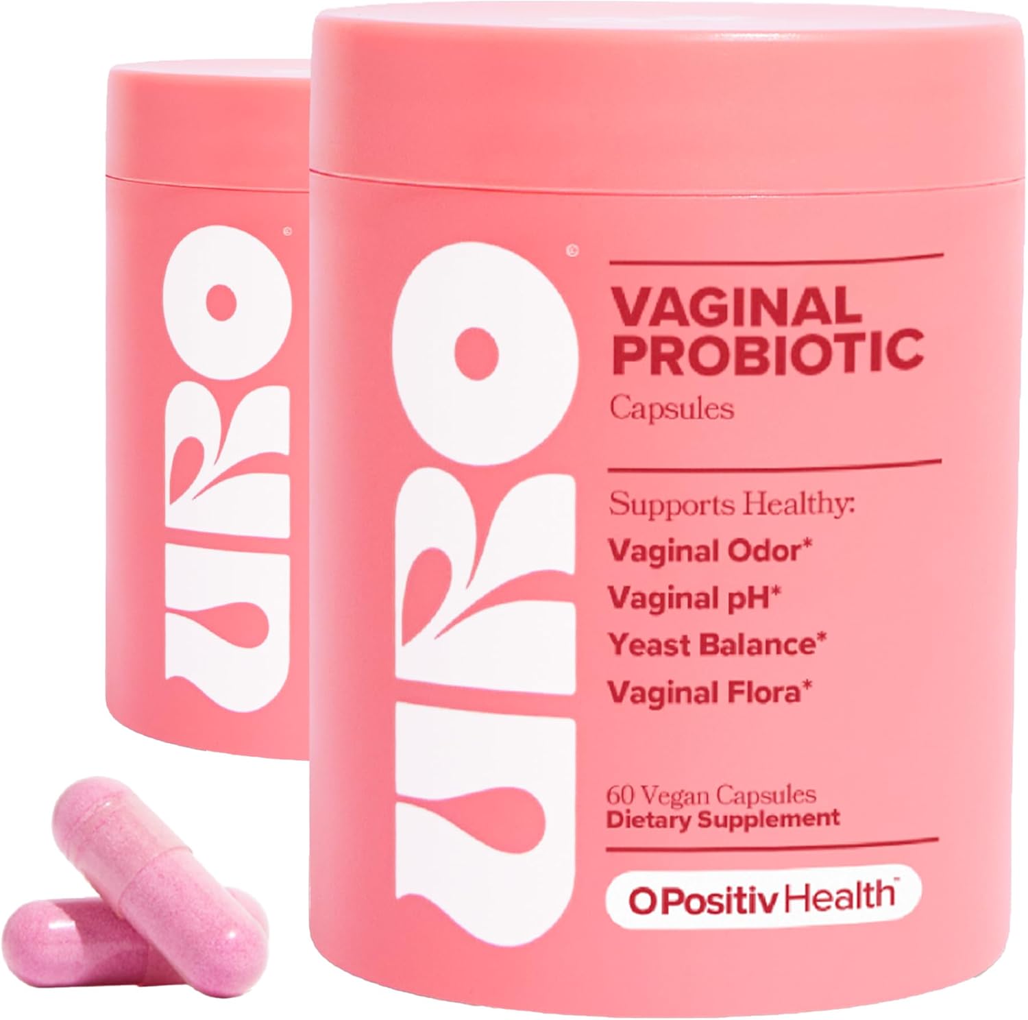 URO Vaginal Probiotics for Women pH Balance with Prebiotics & Lactobacillus Blend - Womens Health Supplement - Promote Healthy Vaginal Odor & Vaginal Flora, 60 Count - 24hrsmart
