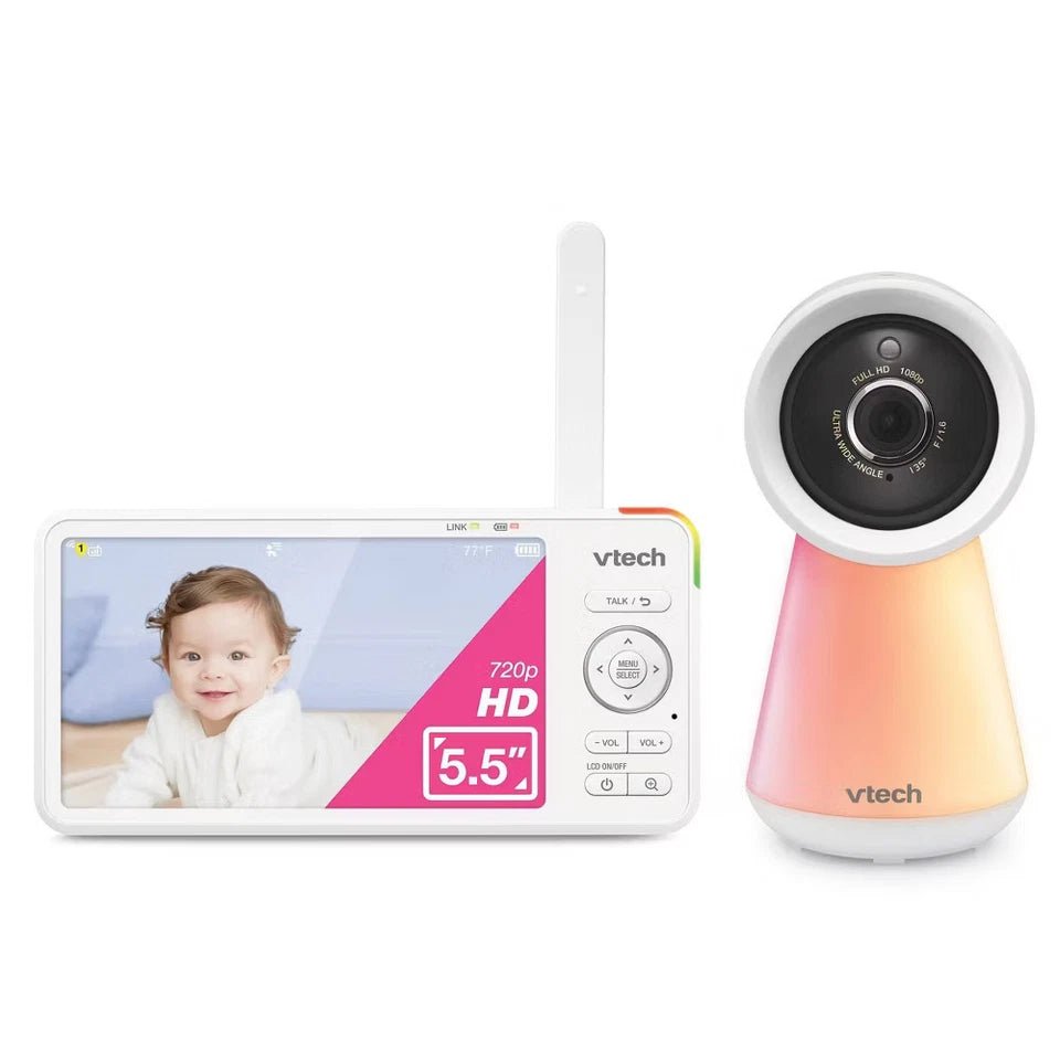 V - Tech 5.5" HD Smart Fixed Position Video Baby Monitor - 24hrsmart