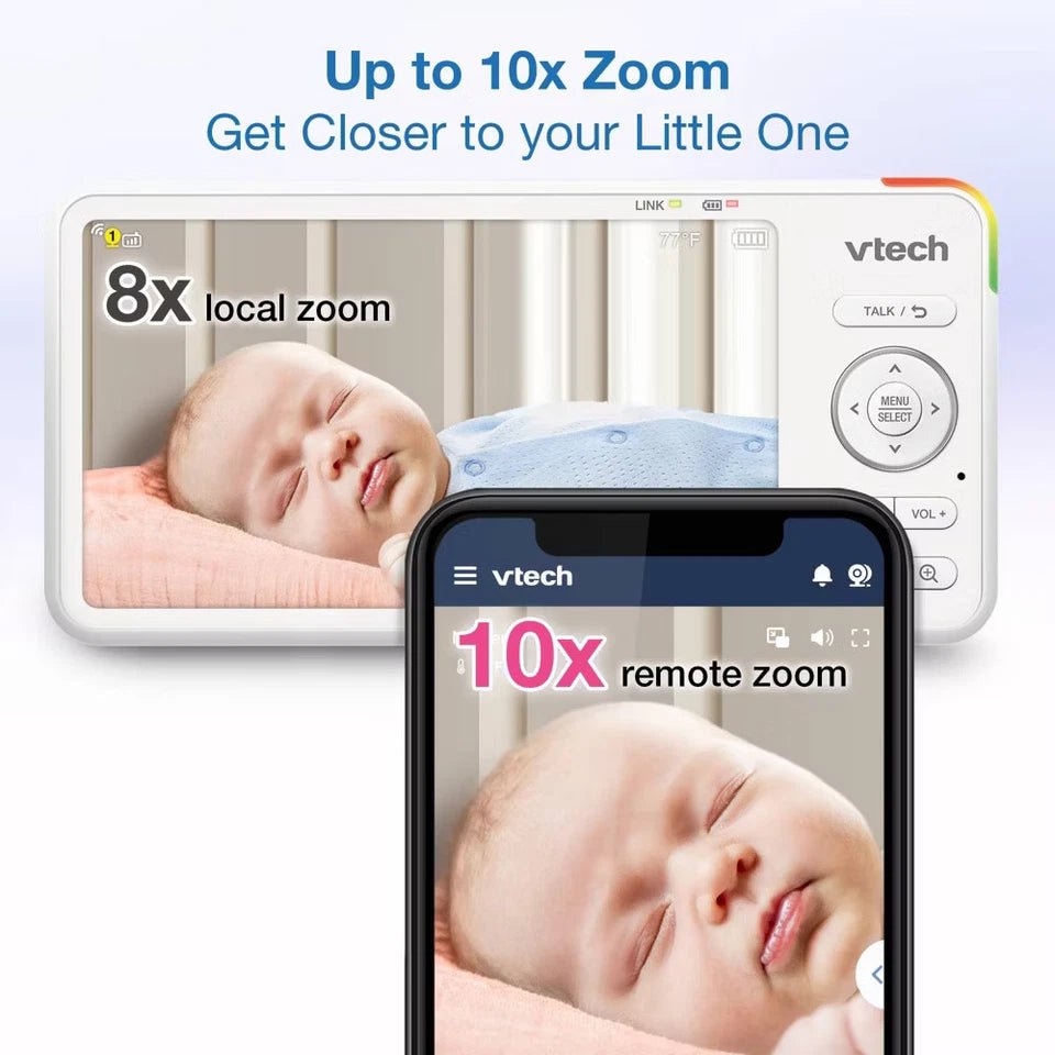 V - Tech 5.5" HD Smart Fixed Position Video Baby Monitor - 24hrsmart