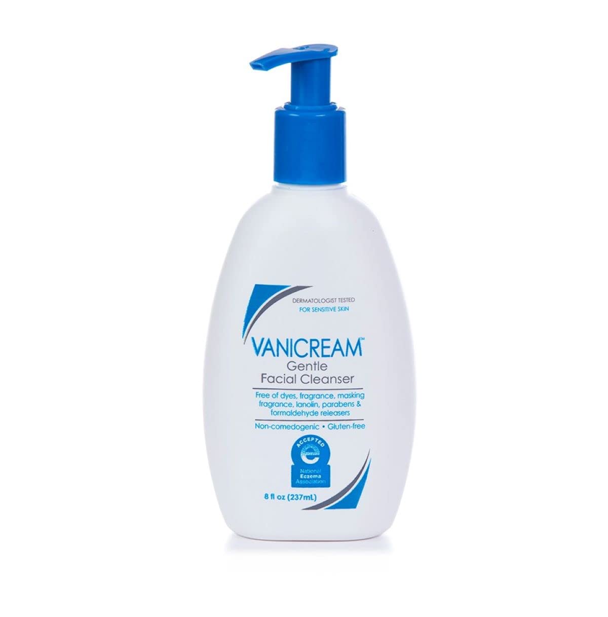 Vanicream Gentle Facial Cleanser with Pump Dispenser - 8 fl oz - Formulated Without Common Irritants for Those with Sensitive Skin - 24hrsmart