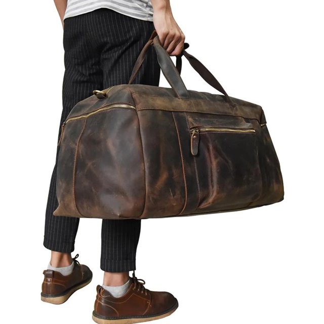 The Colden Duffle Bag | Large Capacity Leather Weekender 24Hr Smart