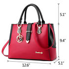 Women PU Leather Handbag Top Handle Tote Crossbody Shoulder Bag Satchel Purse 24Hr Smart