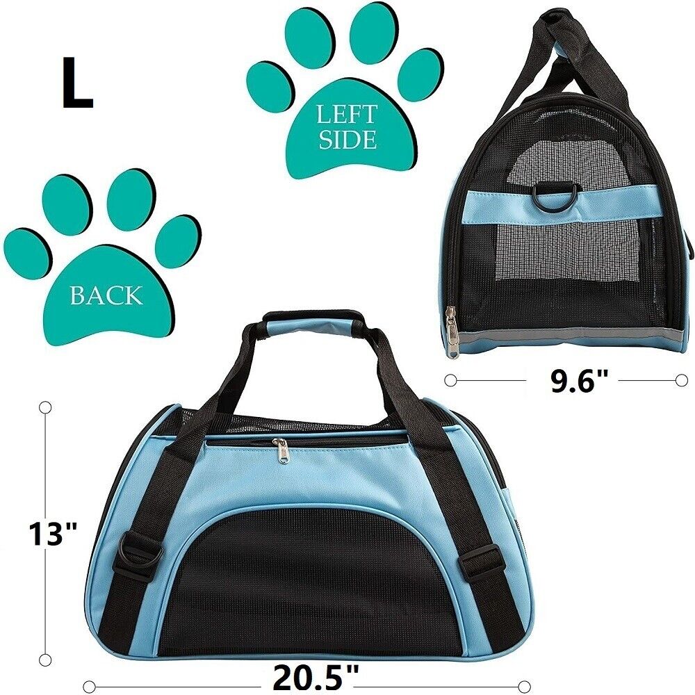 Pet Dog Cat Carrier Travel Tote Bag Comfort Case Soft Sided Airline Approved M L 24Hr Smart