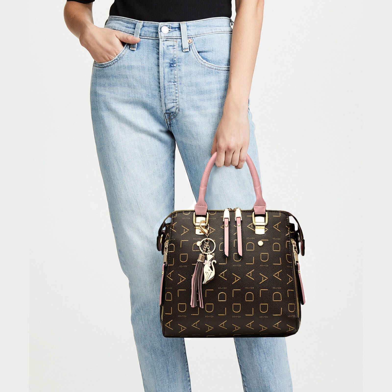 Women PU Leather Handbag Shoulder Bag Crossbody Satchel Messenger Purse Tote 24Hr Smart