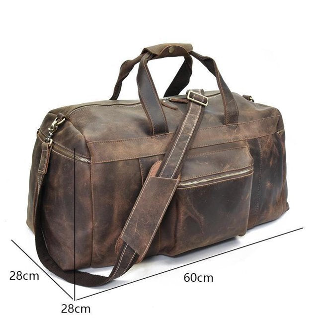 The Colden Duffle Bag | Large Capacity Leather Weekender 24Hr Smart