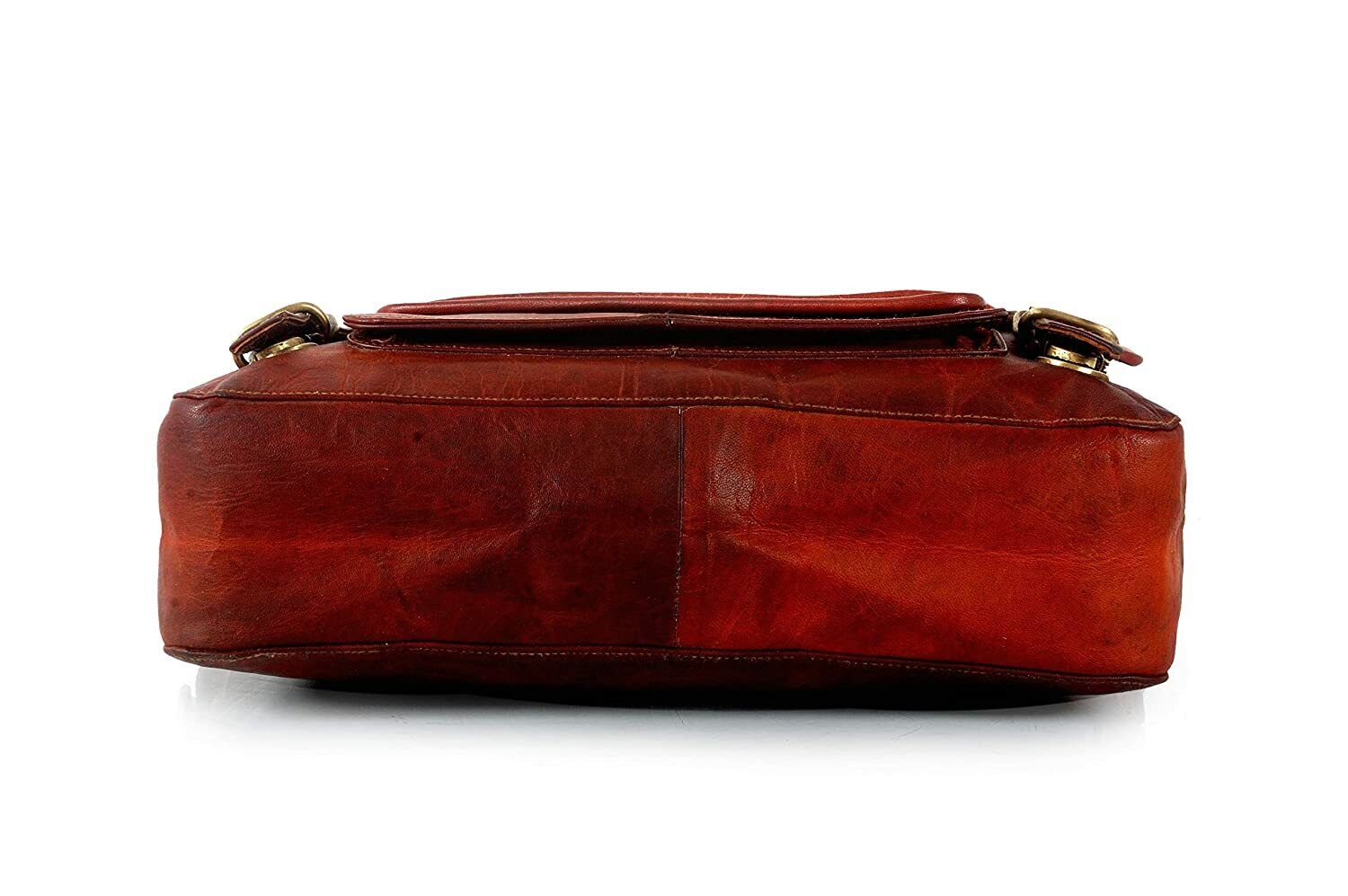 Men's Genuine Leather Vintage Laptop Push Lock Briefcase Bag Satchel Messenger 24Hr Smart