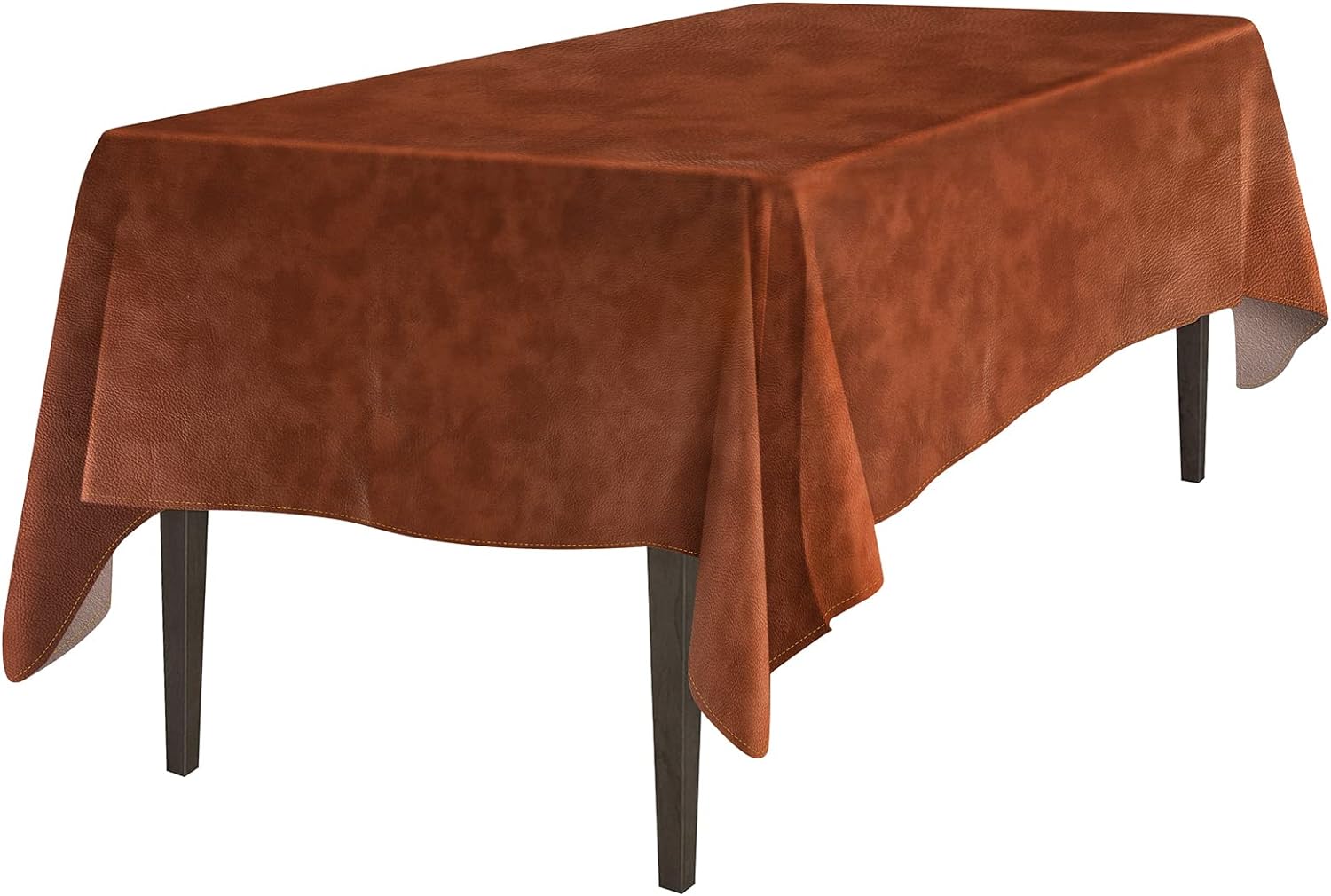 Linkidea Vegan Leather Table Cloth, Outdoor Camping Table Cover, 85" x 55" Wipeable Rectangle Dining Table Pads Protector for Coffee Table, Dining Room Table 24Hr Smart
