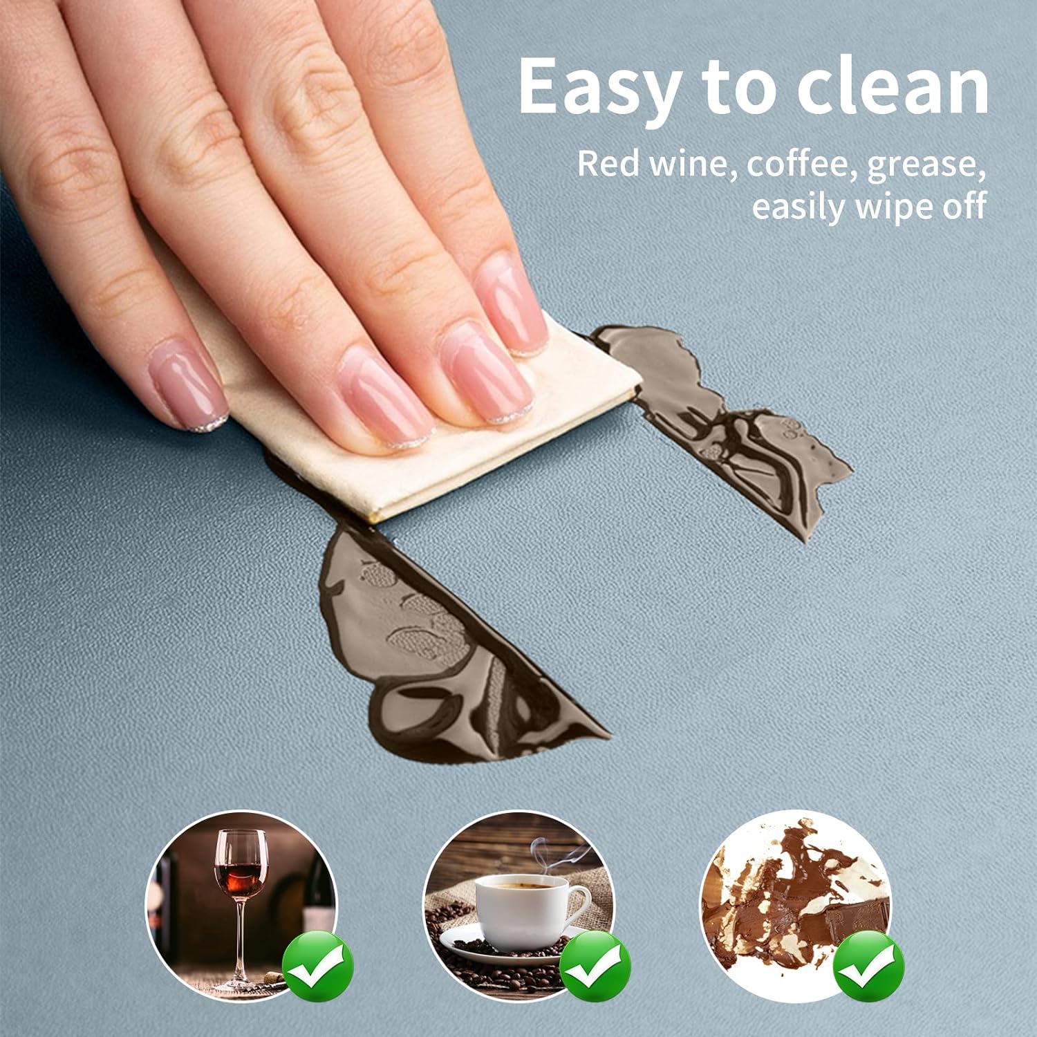 Herda Faux Leather Round Placemats Set of 4 Wipeable Washable Heat Resist Table Mats 24Hr Smart