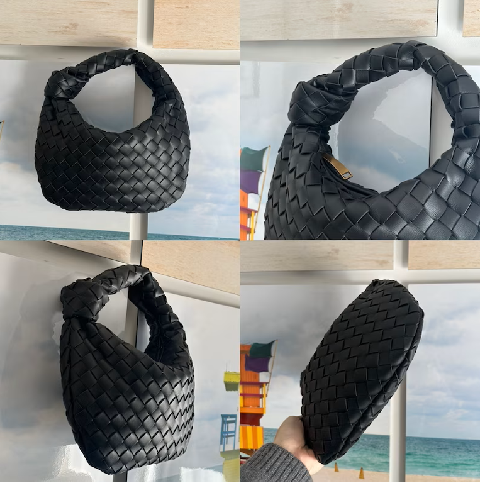 Woven Knot Handbag, Hobo Leather Bag, Knot Bag, Leather Woven Bag, Minimalist Luxury Shoulder Bag, Interwoven Leather Purse, Dumpling bag 24Hr Smart