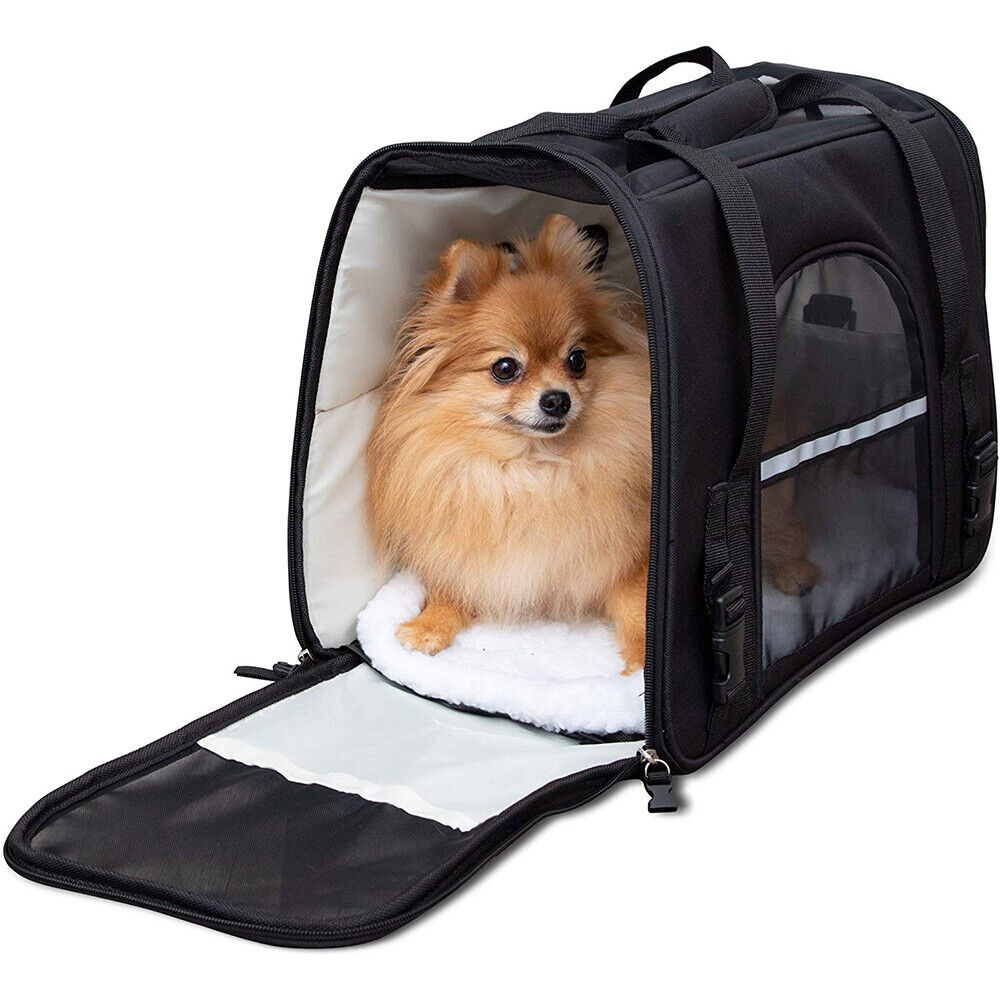Pet Dog Cat Carrier Travel Tote Bag Comfort Case Soft Sided Airline Approved 24Hr Smart