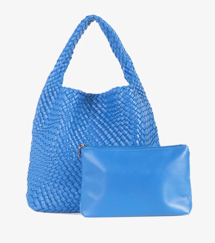 LIKEBAG Fashion Ladies Original Hand Woven Handbag PU Leather Woven Women Large Capacity Tote Bag With Small Bag 24Hr Smart