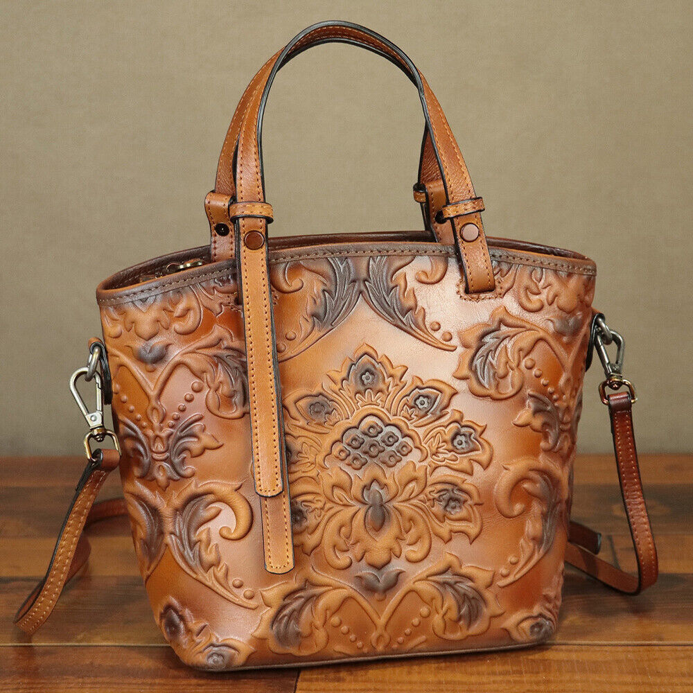 Genuine Leather Women Small Shoulder Bag Crossbody Purses Handmade Retro Handbag 24Hr Smart