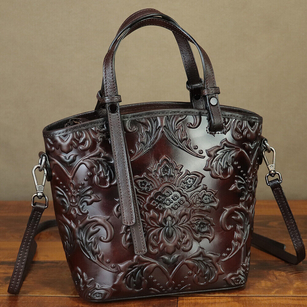 Genuine Leather Women Small Shoulder Bag Crossbody Purses Handmade Retro Handbag 24Hr Smart