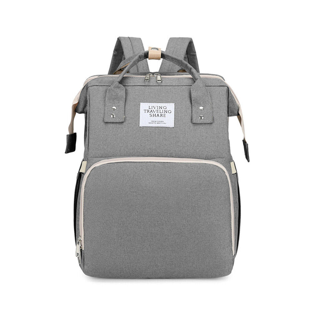 Waterproof 3 in 1 Baby Diaper Bag Backpack with Bassinet Changing Station Travel 24Hr Smart