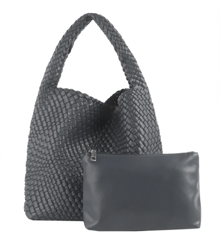 LIKEBAG Fashion Ladies Original Hand Woven Handbag PU Leather Woven Women Large Capacity Tote Bag With Small Bag 24Hr Smart